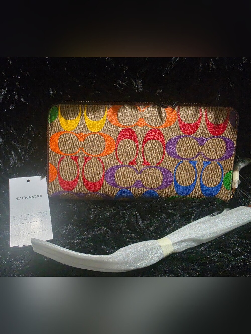 Coach Brand New Limited Edition Rainbow Signature Zip Wallet - Multicolor - Picture 2 of 4